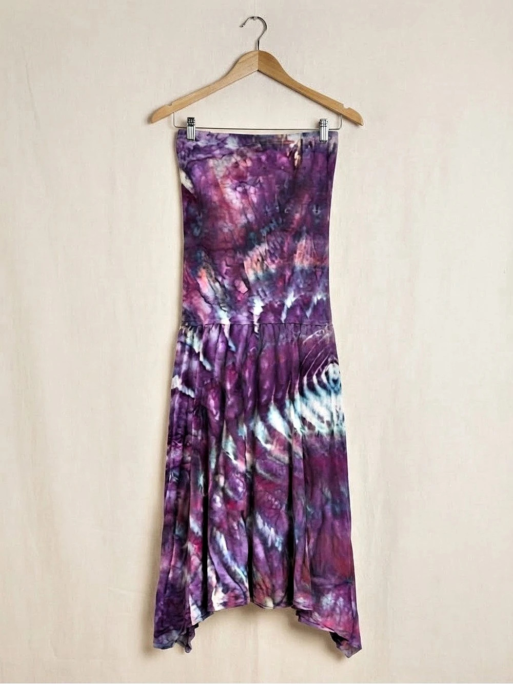 Ice Dyed Gaia Conceptions “Love Me 2 Times” convertible strapless dress skirt